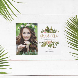 Gold Leaf Graduate Photo Announcement