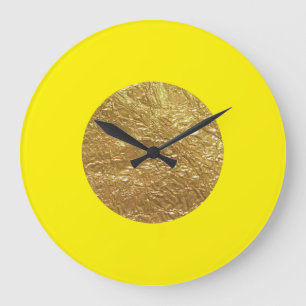 Gold Leaf Large Clock