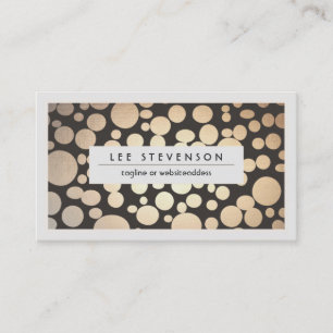 Gold Leaf Look Chic Modern Salon and Spa Business Card