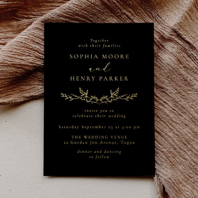 Gold Leaf Minimal Black Wedding (Creator Uploaded)