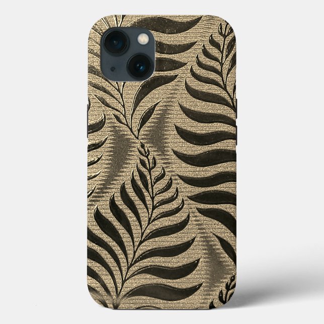 Gold Leaf Motif Case-Mate iPhone Case (Back)