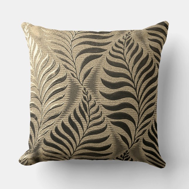 Gold Leaf Motif Cushion (Front)