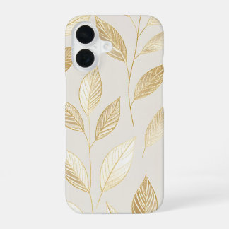Gold Leaf Pattern iPhone 16 Case