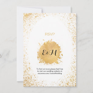 Gold Leaf Spray Invitation
