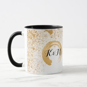 Gold Leaf Spray Mug