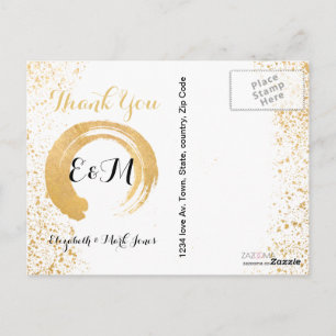 Gold Leaf Spry Thank you PostCard