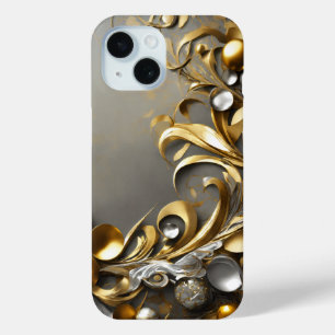 Gold leaf themes iPhone 15 case