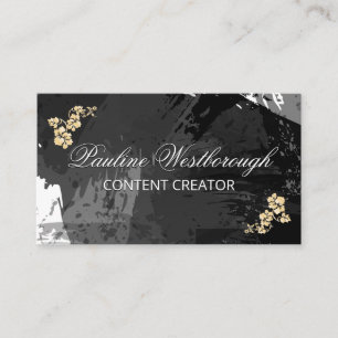 Gold Leaf's   Watercolor Business Card