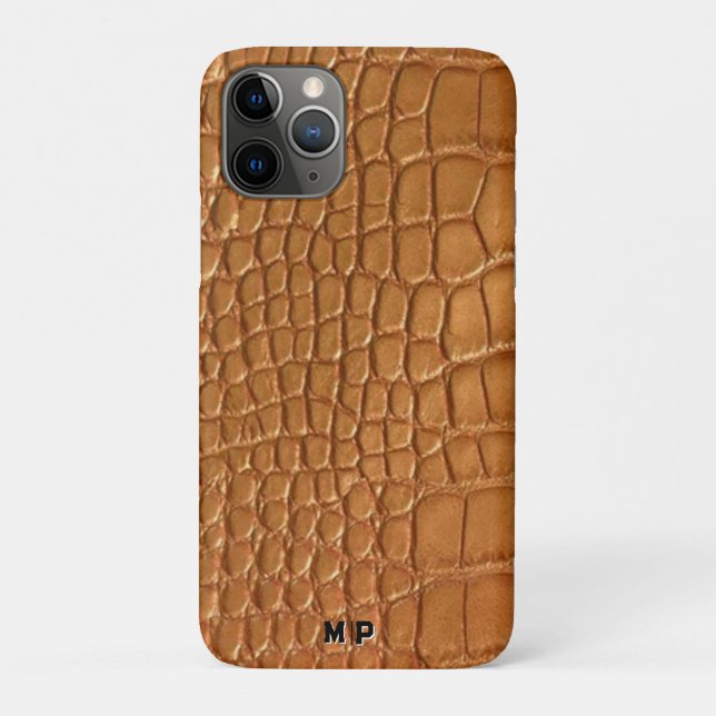 Gold leather texture luxury meeting planner Case-Mate iPhone case (Back)