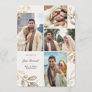 Gold Leaves 4 Wedding Announcement