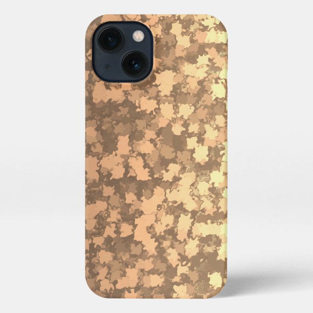 Gold Leaves Camo iPhone Case (Back)