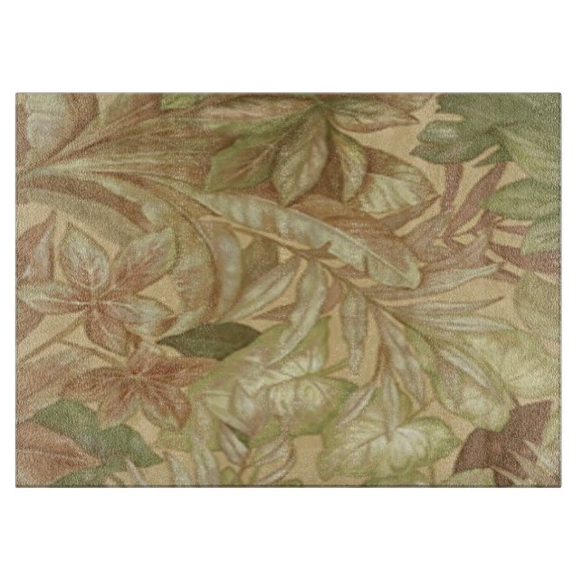 Gold Leaves Cutting Board (Front)