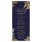 Gold Leaves on Navy Blue Wedding Programs