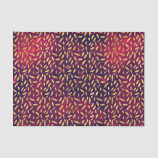 Gold Leaves on Smoky Burgundy & Purple tan Tissue Paper