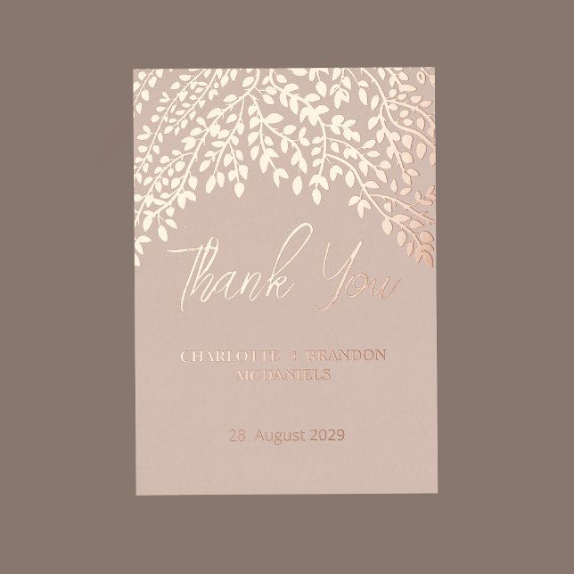  Gold Leaves Wedding Thank You  (Creator Uploaded)