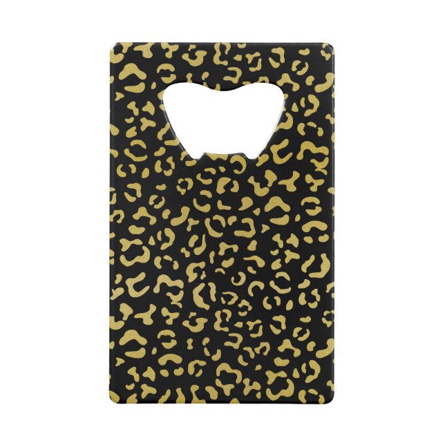Gold Leopard, Gold Glitter, Leopard Pattern (Front)