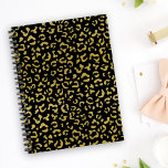 Gold Leopard, Gold Glitter, Leopard Pattern Planner<br><div class="desc">Elegant,  stylish and sophisticated leopard pattern in gold colour. Modern and trendy gift,  perfect for the animal print lover in your life.</div>