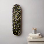Gold Leopard, Gold Glitter, Leopard Pattern Skateboard<br><div class="desc">Elegant,  stylish and sophisticated leopard pattern in gold colour. Modern and trendy gift,  perfect for the animal print lover in your life.</div>