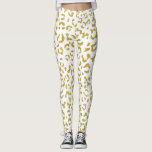 Gold Leopard, Gold Glitter, Leopard Print Leggings<br><div class="desc">Elegant, stylish and sophisticated leopard pattern in gold colour. Modern and trendy gift, perfect for the animal print lover in your life.</div>