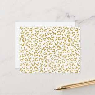 Gold Leopard, Gold Glitter, Leopard Print Postcard