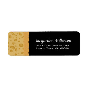 Gold Leopard Print and Lace Birthday Collection Return Address Label