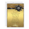 Gold Leopard Print Bow Photo Quinceanera Invite