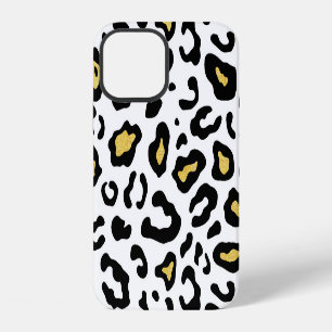 Gold leopard print, seamless pattern. iPhone 12 case