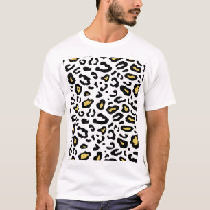 Gold leopard print, seamless pattern. T-Shirt
