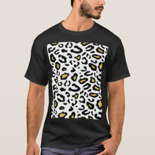 Gold leopard print, seamless pattern. T-Shirt