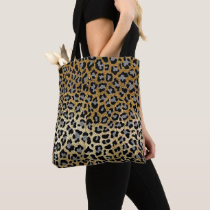 Gold Leopard Print  Tote Bag