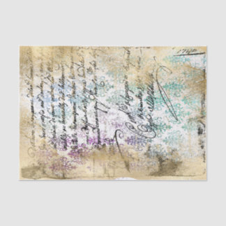 Gold letter decoupage tissue paper