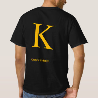 Gold Letter k Queen Energy Shirt – Luxury Black