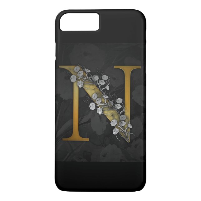 Gold Letter N Case-Mate iPhone Case (Back)