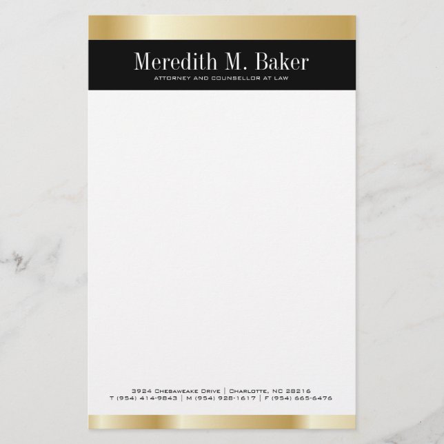 Gold Letterhead Flyer (Front)
