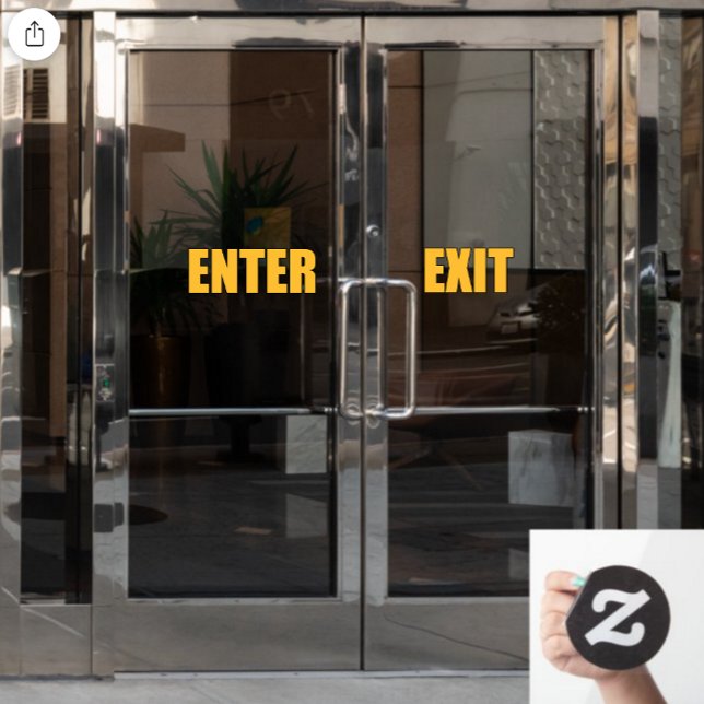 Gold Lettering Enter Exit Shop Business Door (Creator Uploaded)