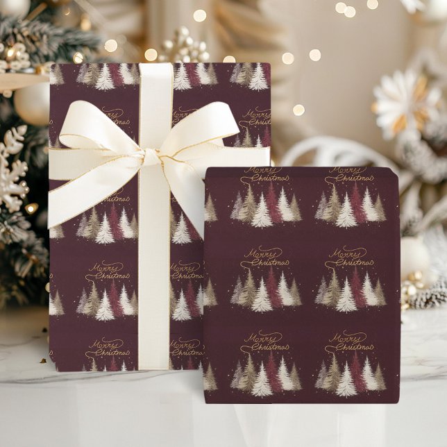 Gold Lettering Merry Christmas Wrapping Paper (Creator Uploaded)