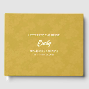 Gold Letters to the Bride Keepsake Notebook Guest Book