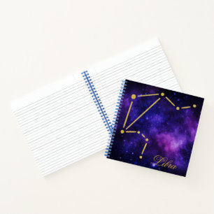 Gold Libra Constellation on Dark Galaxy   Notebook