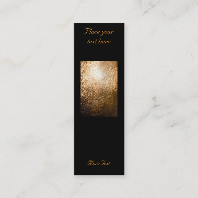 Gold Light 001 - Bookmark Mini Business Card (Front)