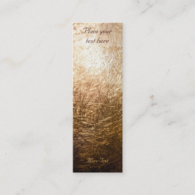Gold Light 001 - Bookmark Mini Business Card (Front)