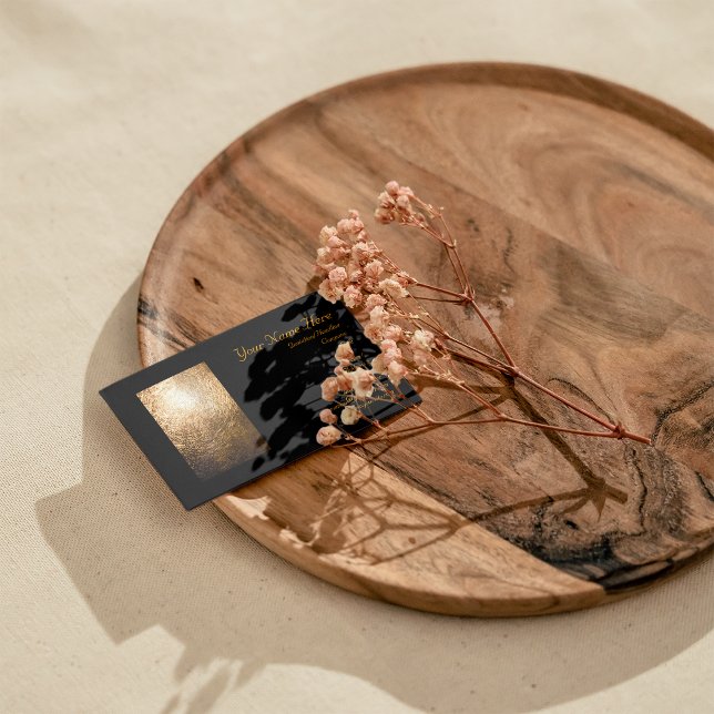 Gold Light 001 Business Card (Very elegant gold light business card)