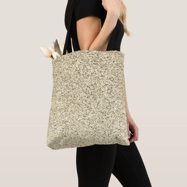 Gold light soft glitter sparkles tote bag (Close Up)