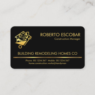 Gold Line Handyman Tools Builder Business Card