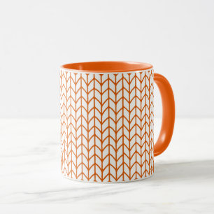 GOLD LINE KNIT Orange Combo Mug
