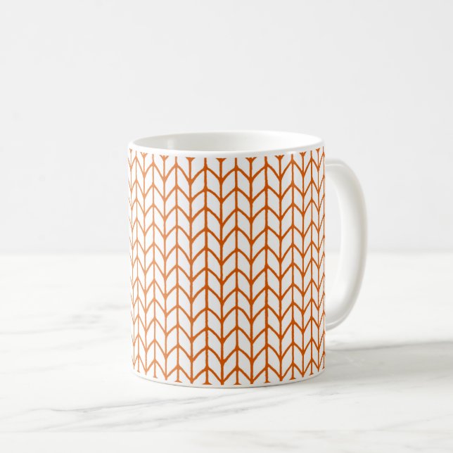 GOLD LINE KNIT White Mug (Front Right)