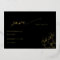 Gold Lined Floral Save the Date - Black