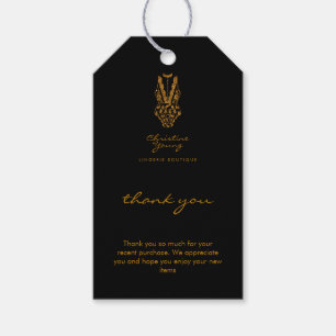 Gold Lingerie Customer Promotional Thank You Gift Tags