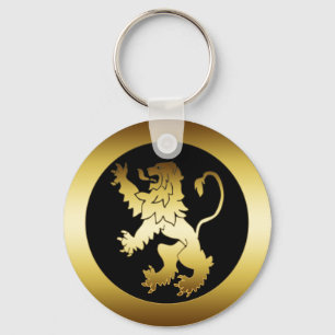 GOLD LION KEY RING