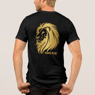 Gold Lion of Judah Isaiah 40:28 Christian Tri-Blend Shirt