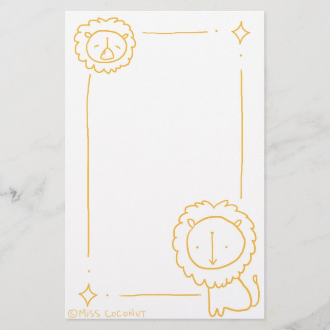 Gold Lions Stationery (Front)